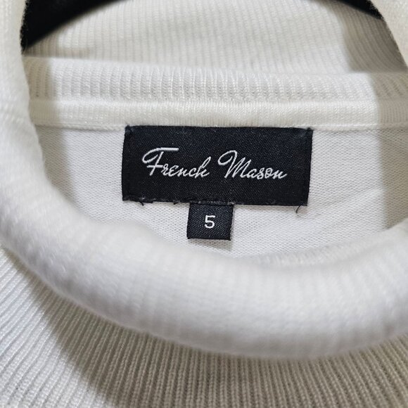 French Mason Turtleneck Sweater, White, Size 5 - Picture 3 of 8